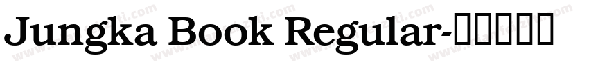Jungka Book Regular字体转换